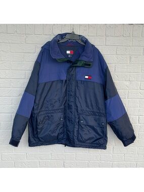Vintage-Style Tommy Hilfiger Colorblock Jacket Men's XL